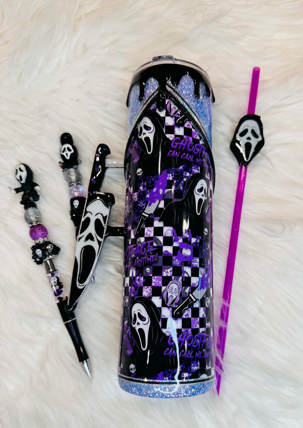 Purple -32 OZ GF Zipper Tumbler-Made to order~MTO-2 weeks