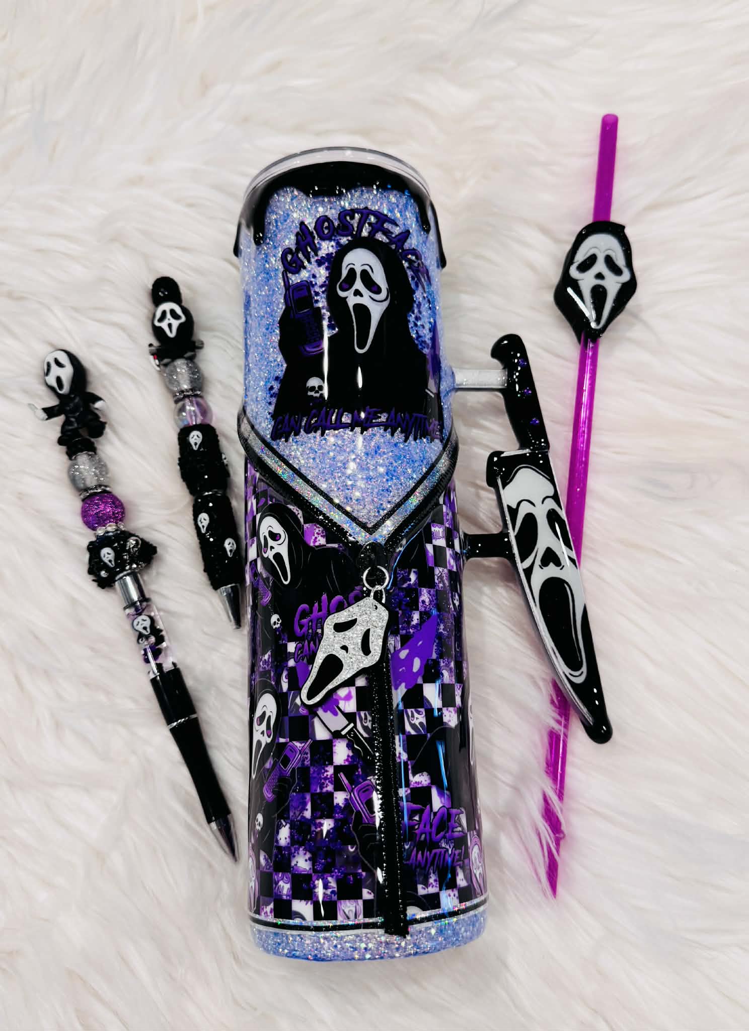 Purple -32 OZ GF Zipper Tumbler-Made to order~MTO-2 weeks