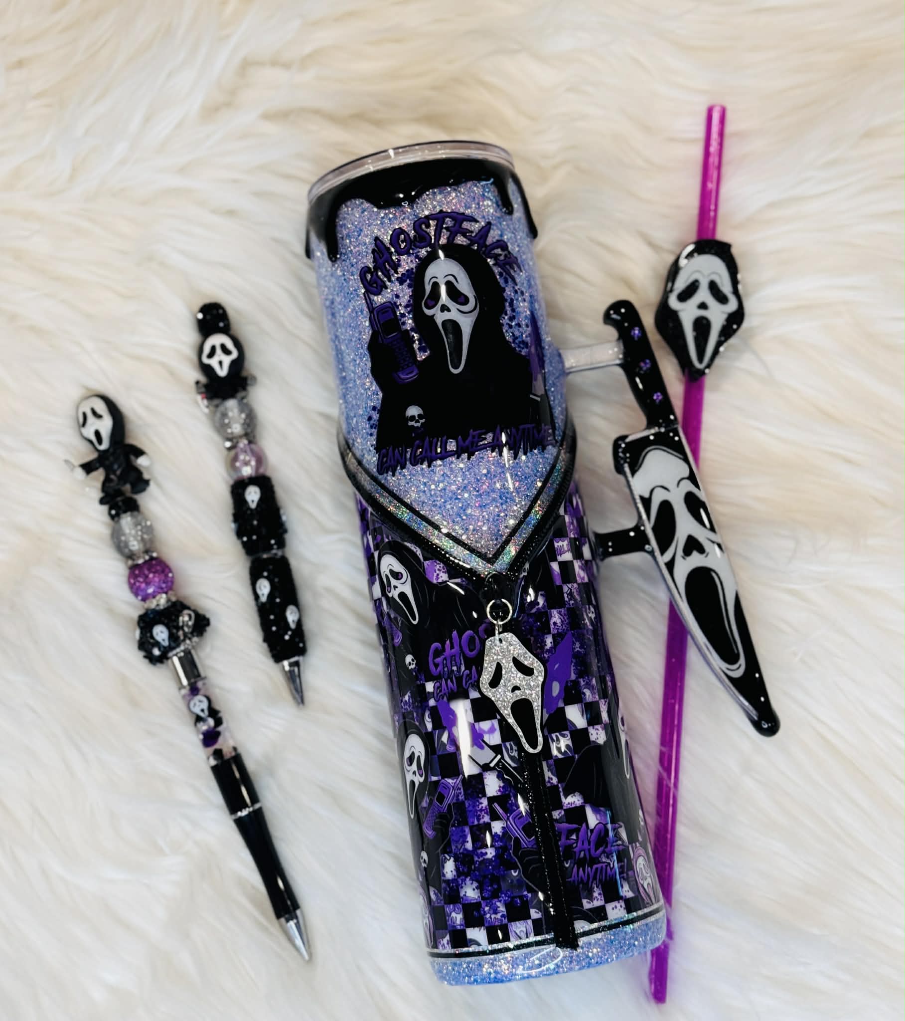 Purple -32 OZ GF Zipper Tumbler-Made to order~MTO-2 weeks