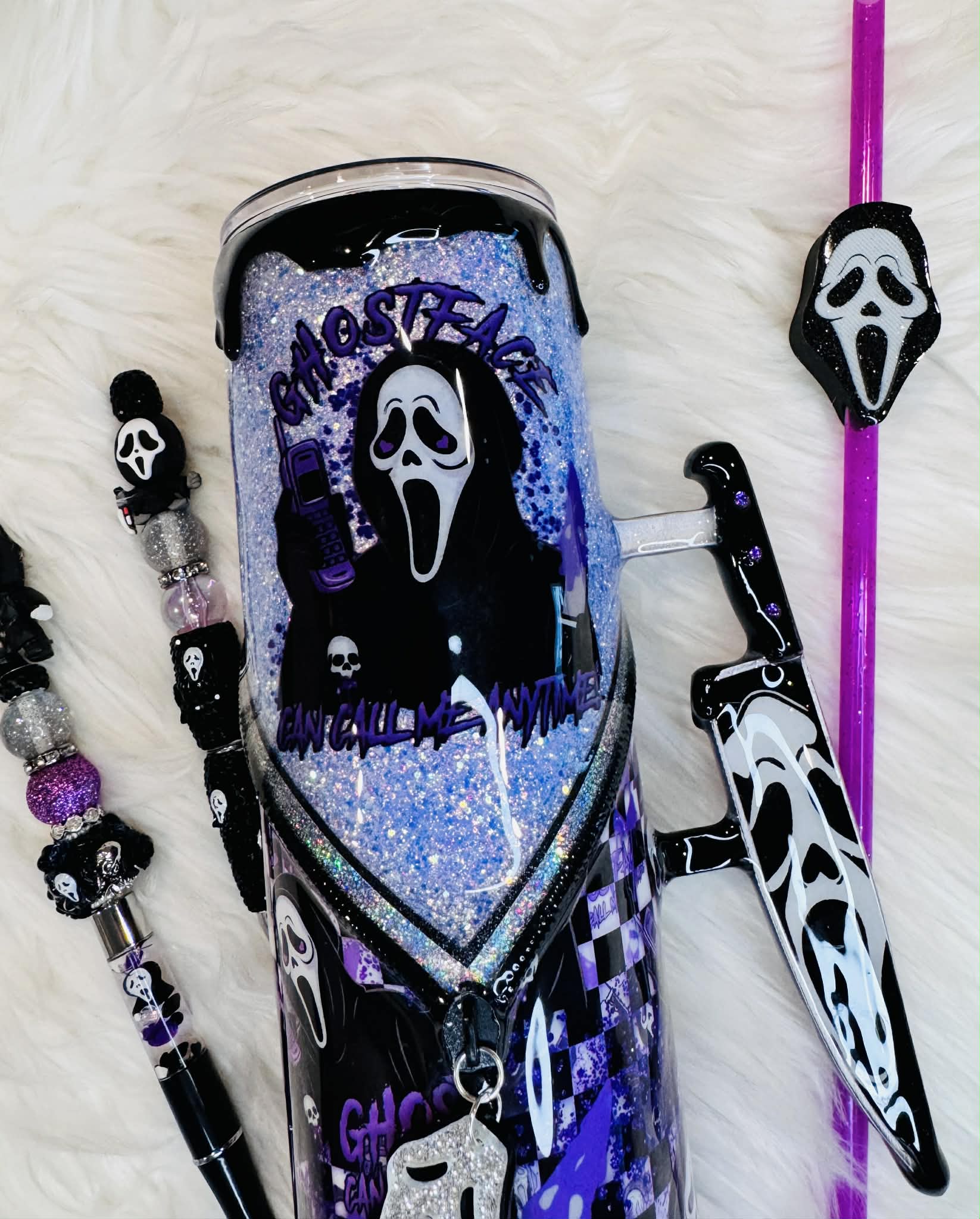 Purple -32 OZ GF Zipper Tumbler-Made to order~MTO-2 weeks