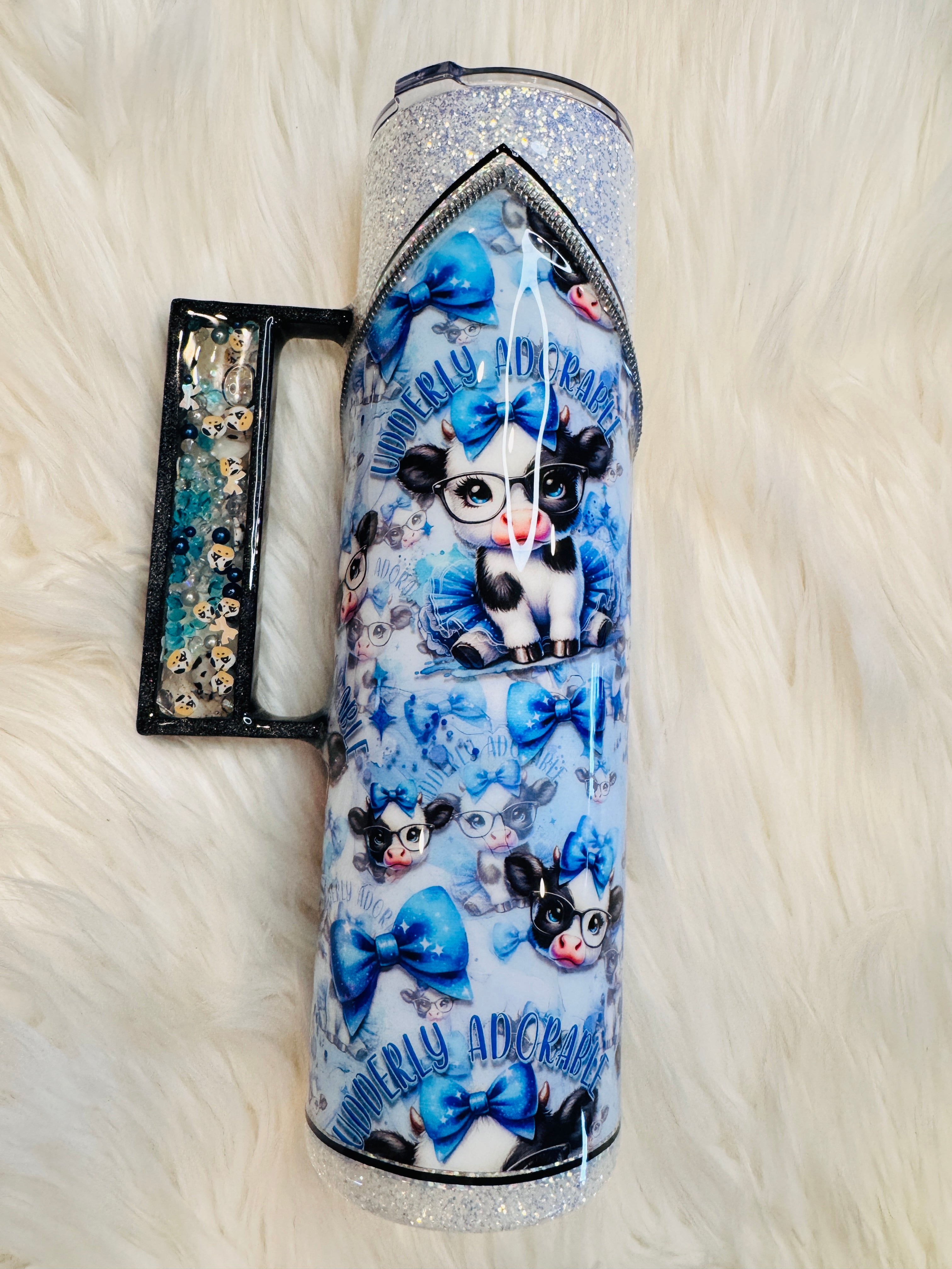 32oz Cow Zipper Tumbler