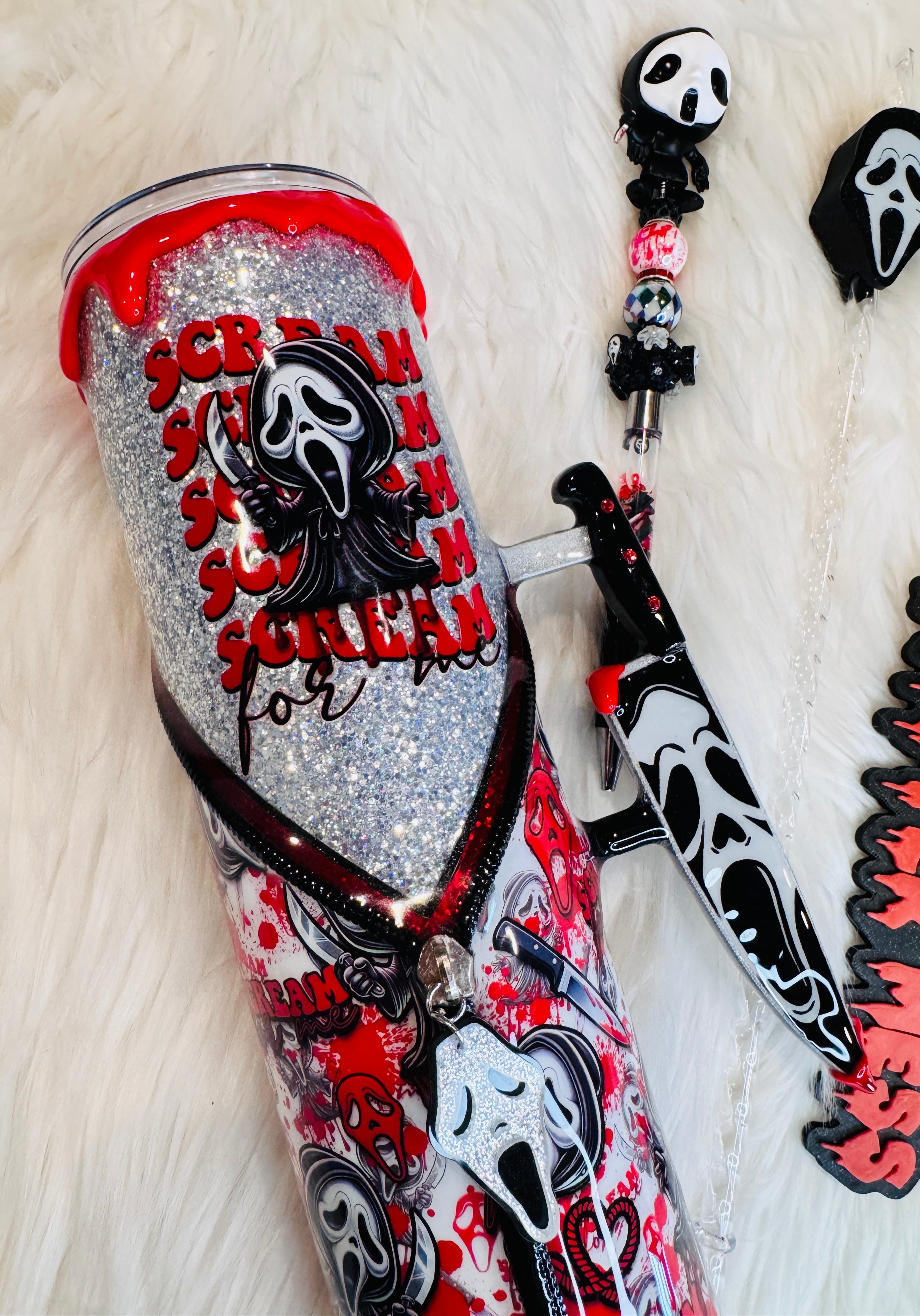 RED-32 OZ GF Zipper Tumbler-Made to order~MTO-2 week TAT