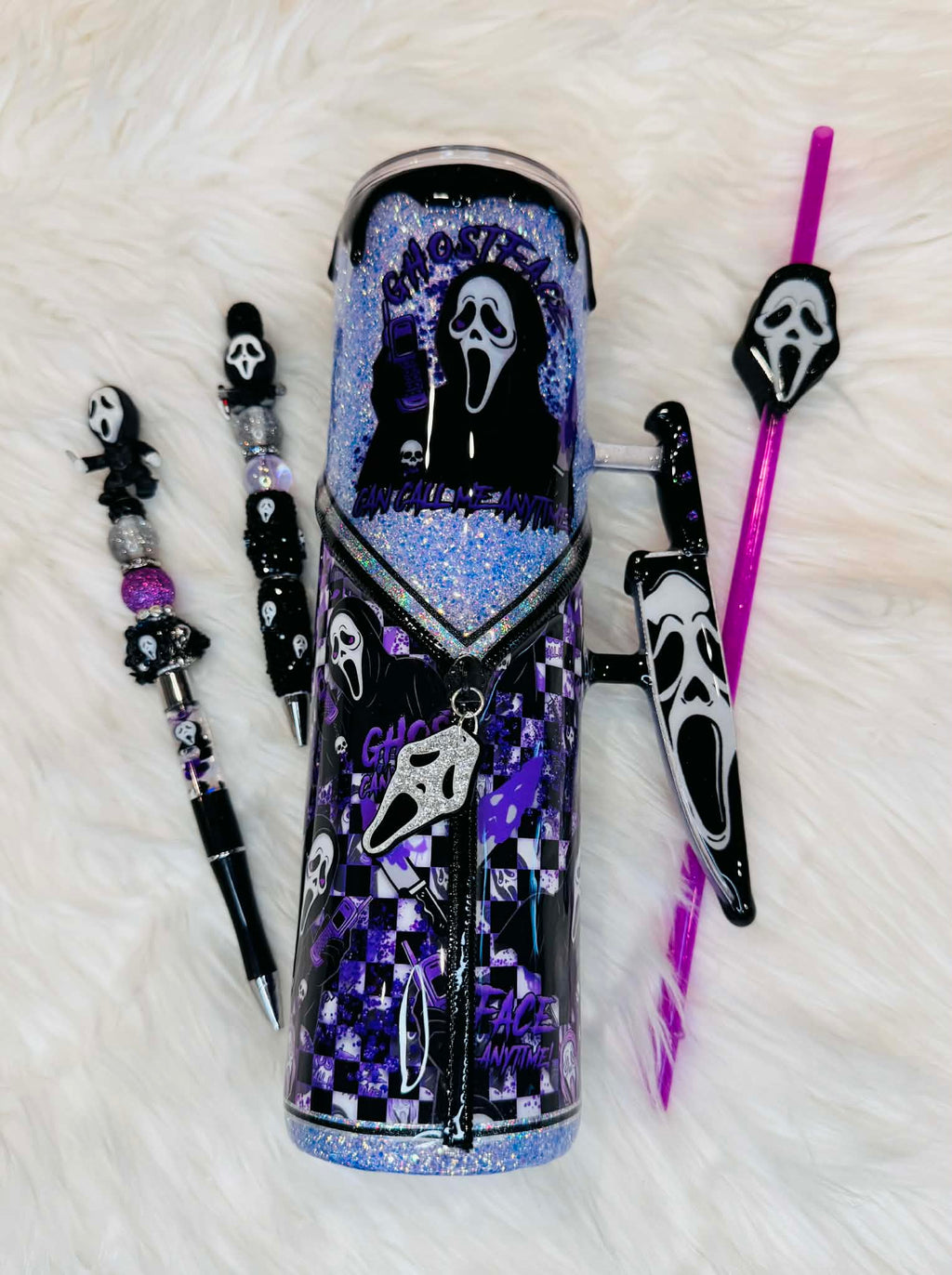 Purple -32 OZ GF Zipper Tumbler-Made to order~MTO-2 weeks