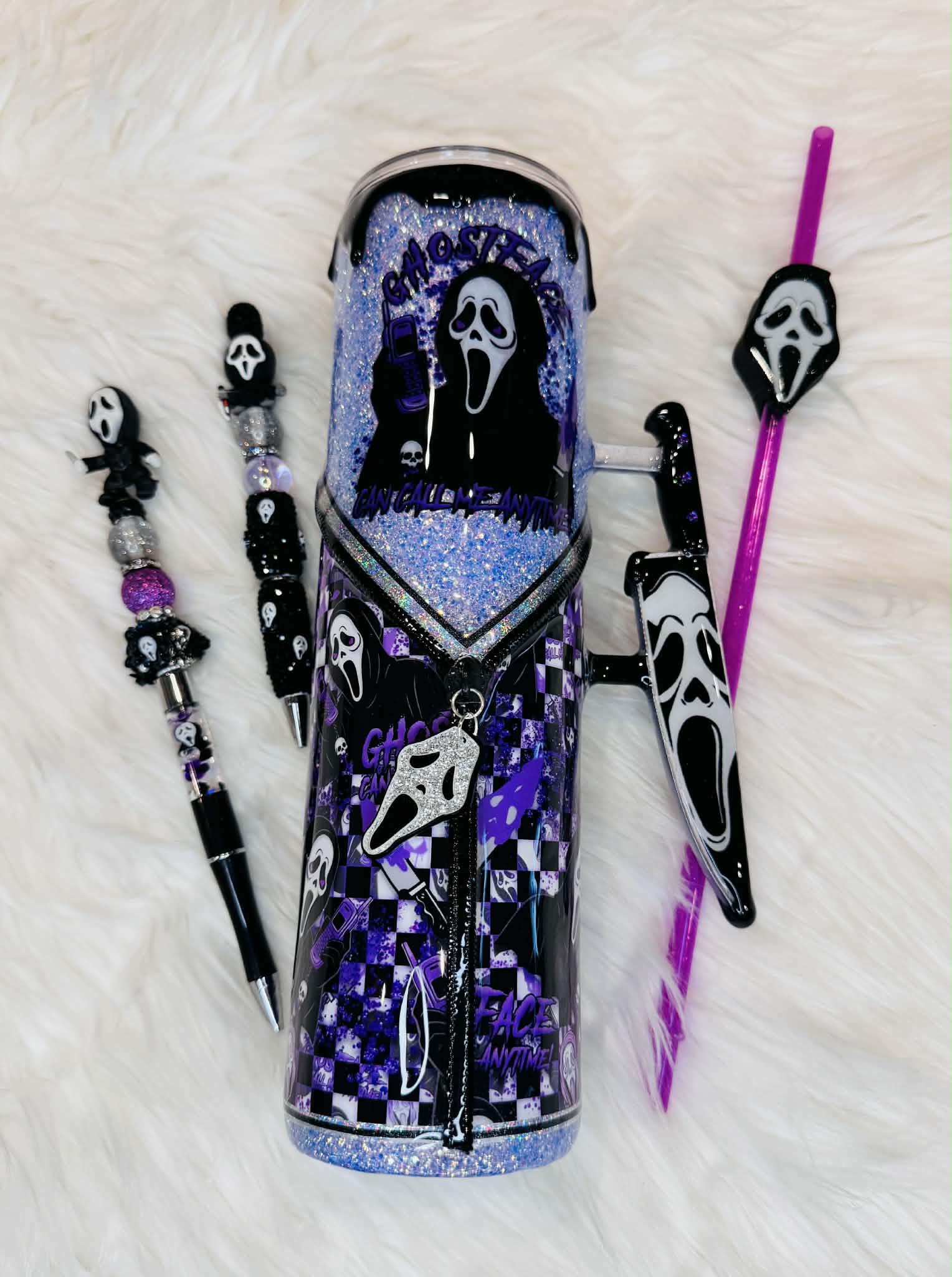 Purple -32 OZ GF Zipper Tumbler-Made to order~MTO-2 weeks