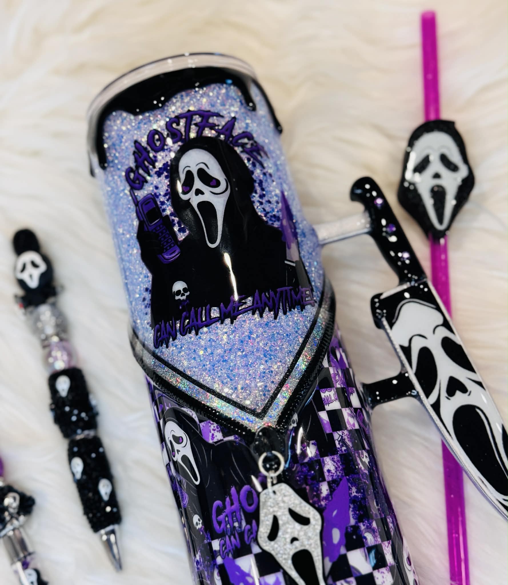 Purple -32 OZ GF Zipper Tumbler-Made to order~MTO-2 weeks